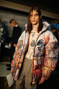 Backstage at Dries Van Noten Men's Fall 2023