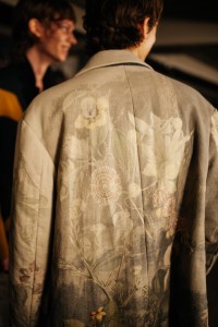 Backstage at Dries Van Noten Men's Fall 2023