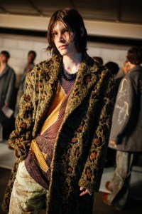 Backstage at Dries Van Noten Men's Fall 2023