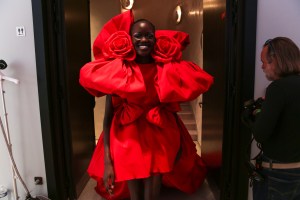 Backstage at Giambattista Valli Couture Spring 2023