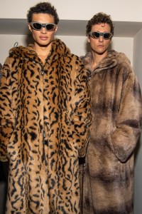 Backstage at Giorgio Armani Men's Fall 2023