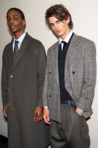Backstage at Giorgio Armani Men's Fall 2023