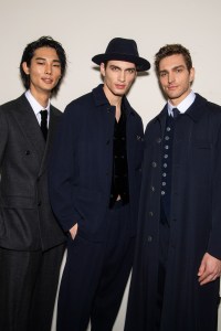 Backstage at Giorgio Armani Men's Fall 2023