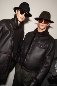 Backstage at Giorgio Armani Men's Fall 2023