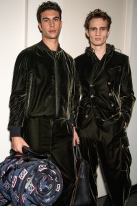 Backstage at Giorgio Armani Men's Fall 2023