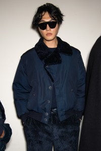 Backstage at Giorgio Armani Men's Fall 2023