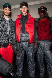Backstage at Giorgio Armani Men's Fall 2023