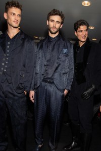 Backstage at Giorgio Armani Men's Fall 2023