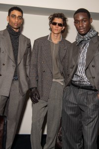 Backstage at Giorgio Armani Men's Fall 2023
