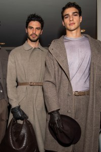 Backstage at Giorgio Armani Men's Fall 2023