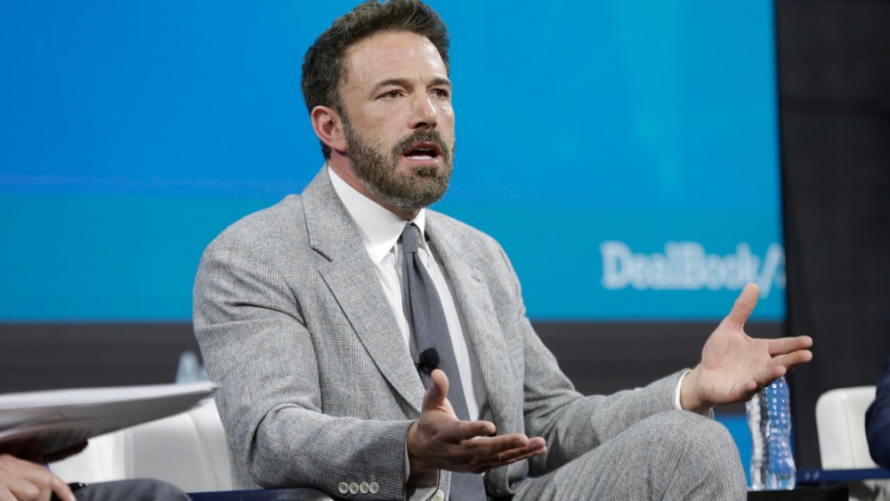 Ben Affleck on stage at the 2022 New York Times DealBook on November 30, 2022 in New York City.