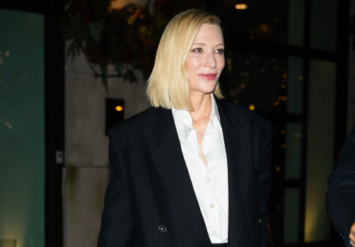 Cate Blanchett on her way to the 2023 New York Film Critics Choice Awards on Jan. 4 in New York City.