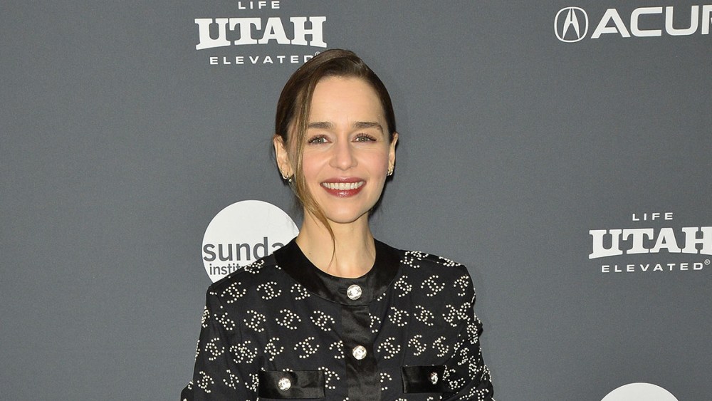 sundance film festival 2023 red carpet celebrity style, PARK CITY, UTAH - JANUARY 19: Emilia Clarke attends the 2023 Sundance Film Festival "The Pod Generation" Premiere at Eccles Center Theatre on January 19, 2023 in Park City, Utah. (Photo by Jerod Harris/Getty Images)
