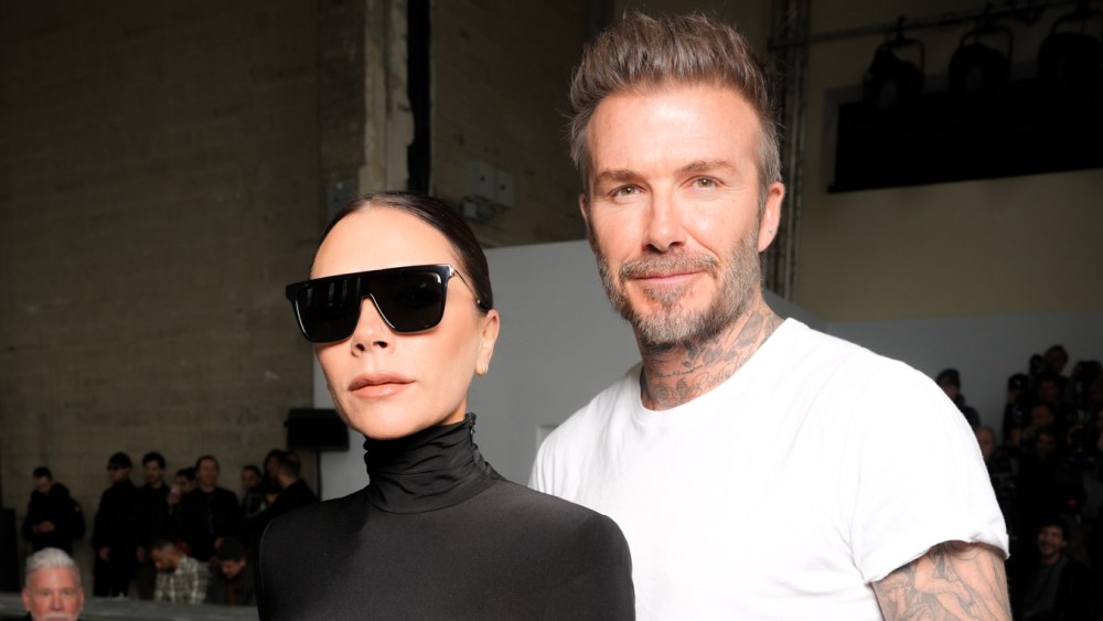 Victoria and David Beckham in Paris at Rick Owens' January men's show.