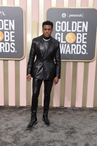 Jeremy Pope at the 80th Annual Golden Globe Awards held at The Beverly Hilton on January 10, 2023 in Beverly Hills, California.