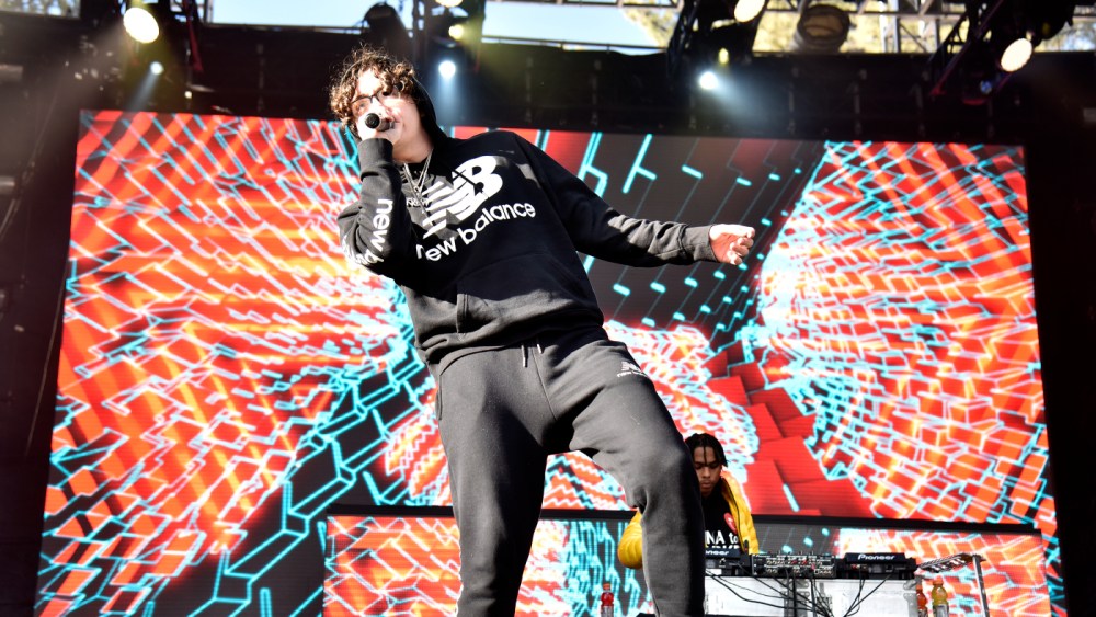 Rapper and New Balance brand ambassador Jack Harlow performs during the 2018 SnowGlobe Music Festival.