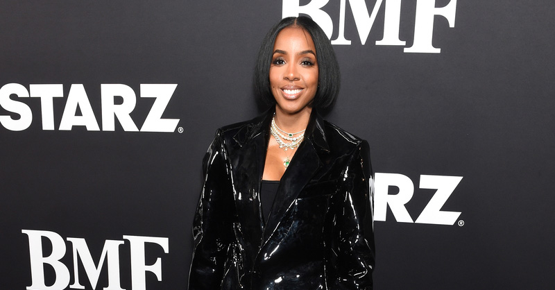 Kelly Rowland at the BMF season 2  premiere on Jan. 5 in Los Angeles, red carpet looks and black outfit
