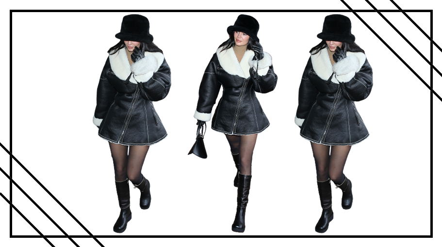 Kylie Jenner Furry Bucket Hat Lead Art