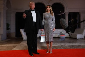 Melania Trump, pumps, silver pumps, shiny pumps, stilettos, New Years Eve, Donald Trump