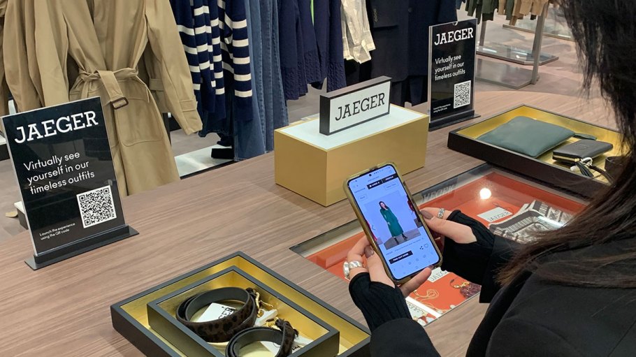 British retailer Marks & Spencer has partnered with Zyler to deliver an in-store virtual try-on experience for their Jaeger fashion brand.