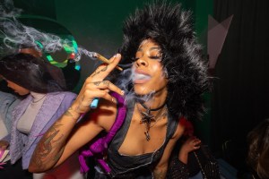 Rico Nasty at the Warner Music Grammy Party held at Hollywood Athletic Club on February 2, 2023 in Los Angeles, California.