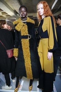 Backstage at the Proenza Schouler spring 2018 show.