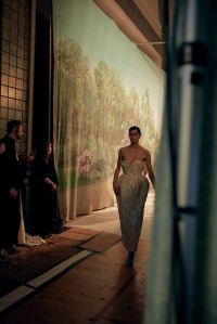 Backstage at Richard Quinn RTW Fall 2023