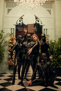 Backstage at Richard Quinn RTW Fall 2023