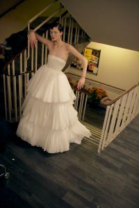 Backstage at Richard Quinn RTW Fall 2023