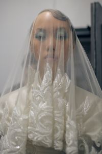 Backstage at Richard Quinn RTW Fall 2023