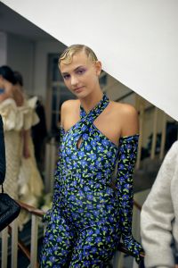 Backstage at Richard Quinn RTW Fall 2023