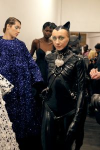 Backstage at Richard Quinn RTW Fall 2023