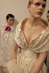 Backstage at Richard Quinn RTW Fall 2023