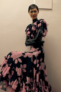 Backstage at Richard Quinn RTW Fall 2023