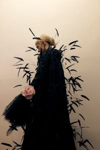 Backstage at Richard Quinn RTW Fall 2023