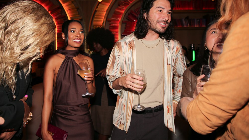 Amora Haynes and Peder Cho at the Conscious Fashion Preview held at Virgin Hotels.