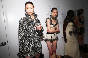 Backstage at Area RTW Fall 2023