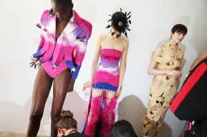 Backstage at Area RTW Fall 2023