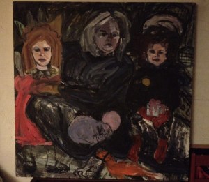 "My mother’s painting has hung in my childhood house for decades. She painted her with me and my brother and it’s infused with symbolism that really inspired me this season. There is a warmth and a darkness that I find really powerful." — Batsheva Hay