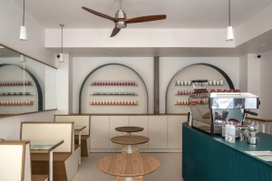 Egg tarts, silky smooth milk tea and pinapple buns, which owe their name to their crackly surface reminiscent of the tropical fruit are on the menu of this Hong Kong-style café imagined by Davina Chang.