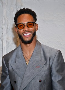 Victor Cruz at the Maison Margiela Opens New Melrose Place Boutique held at Maison Margiela Melrose Place on February 16, 2023 in Los Angeles, California.