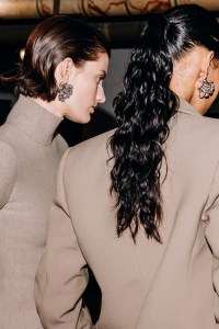 Backstage at Brandon Maxwell RTW Fall 2023