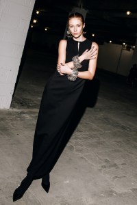 Backstage at Brandon Maxwell RTW Fall 2023