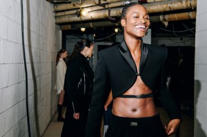 Backstage at Brandon Maxwell RTW Fall 2023
