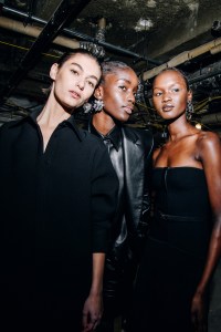 Backstage at Brandon Maxwell RTW Fall 2023