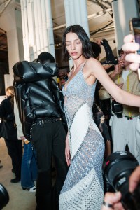 Backstage at Dion Lee RTW Fall 2023