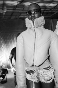 Backstage at Dion Lee RTW Fall 2023