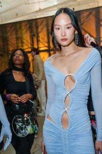 Backstage at Dion Lee RTW Fall 2023