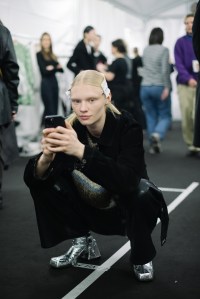 Backstage at Jil Sander RTW Fall 2023