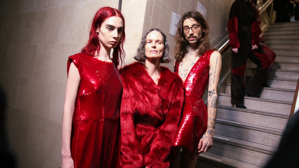 Backstage at Puppets and Puppets RTW Fall 2023